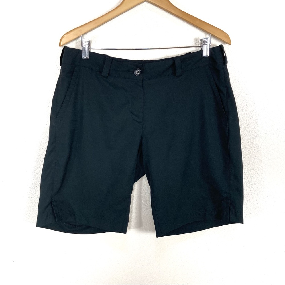 Nike Golf Performance Dri-Fit Black Bermuda Shorts Women’s Sz 12